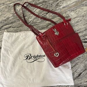 Brighton red croc bag